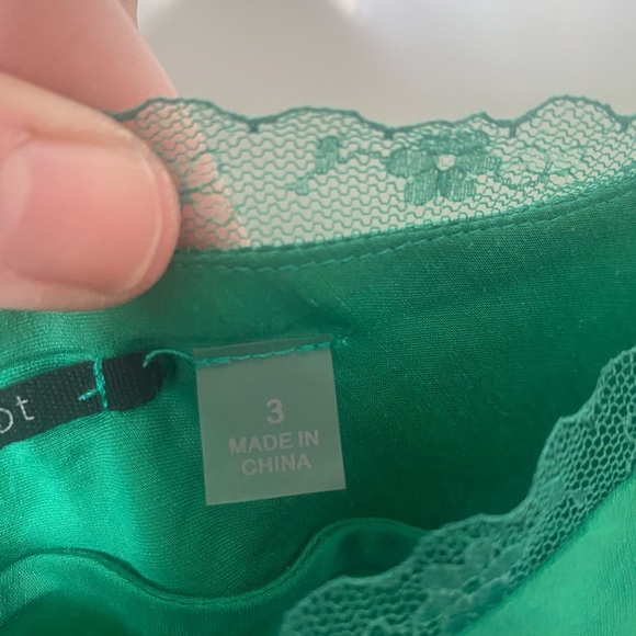 Brazeau Tricot Elegant Green Women's Slip Dress - Picture 5 of 6